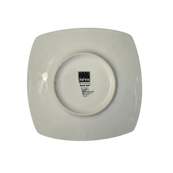 222 Fifth Skull Warning Dessert Plates Set of 4 Beware Danger RIP and Poison - Picture 6 of 7